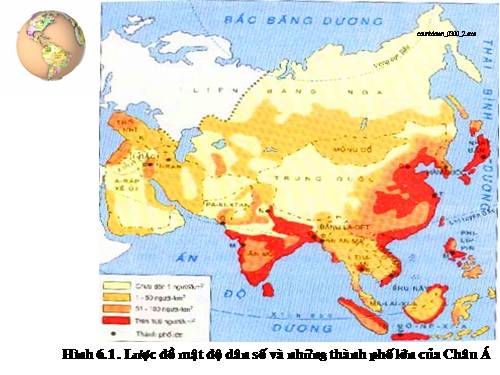 Bài 6. Thực hành: Đọc, phân tích lược đồ phân bố dân cư và các thành phố lớn của châu Á