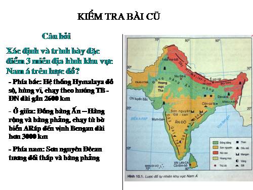 Bài 11. Dân cư và đặc điểm kinh tế khu vực Nam Á