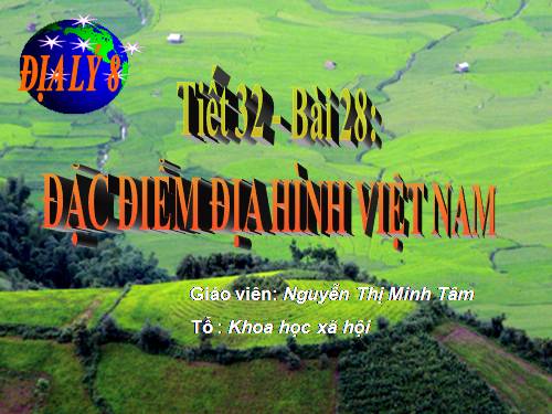 Bài 28. Đặc điểm địa hình Việt Nam