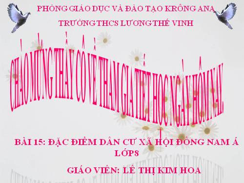 Bài 15. Đặc điểm dân cư, xã hội Đông Nam Á