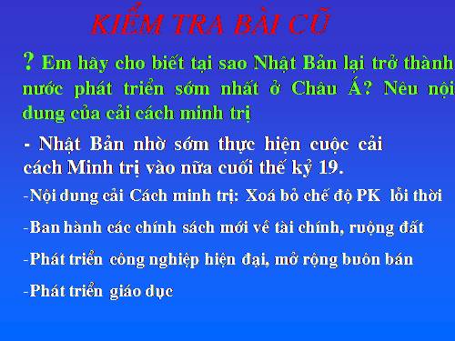 Bài 8. Tình hình phát triển kinh tế - xã hội ở các nước châu Á