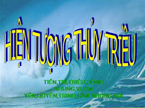 hiện tượng thủy triều