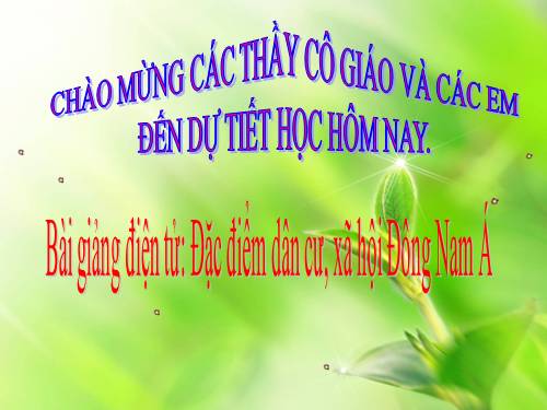 Bài 15. Đặc điểm dân cư, xã hội Đông Nam Á