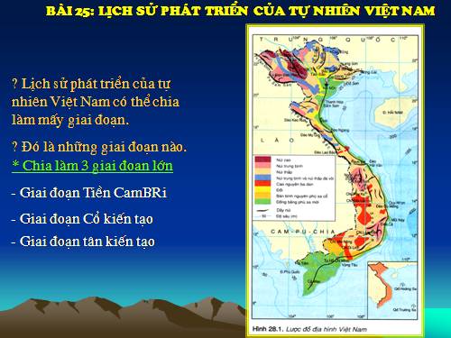 Bài 25. Lịch sử phát triển của tự nhiên Việt Nam