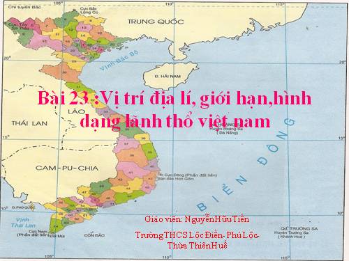 Bài 23. Vị trí, giới hạn, hình dạng lãnh thổ Việt Nam