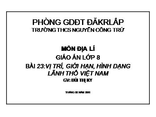 Bài 23. Vị trí, giới hạn, hình dạng lãnh thổ Việt Nam