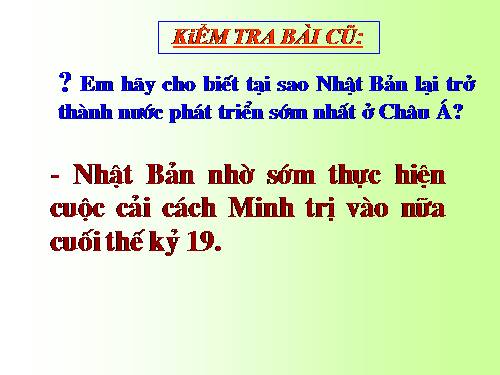 Bài 8. Tình hình phát triển kinh tế - xã hội ở các nước châu Á