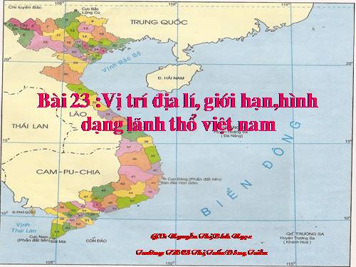 Bài 23. Vị trí, giới hạn, hình dạng lãnh thổ Việt Nam