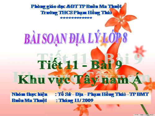 Bài 9. Khu vực Tây Nam Á