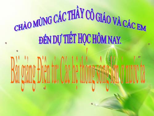 Bài 34. Các hệ thống sông lớn ở nước ta