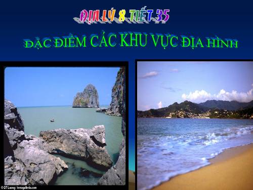 Bài 29. Đặc điểm các khu vực địa hình