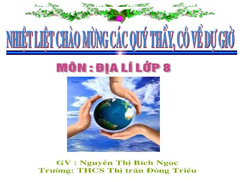 Bài 21. Con người và môi trường địa lí