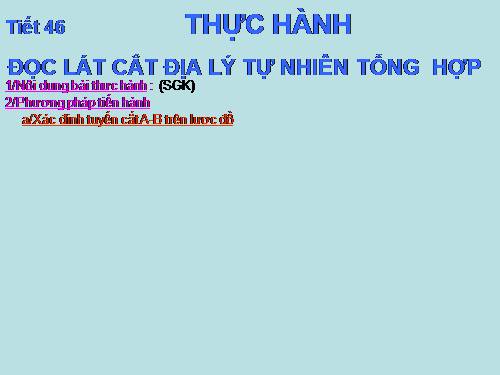 Bài 40. Thực hành: Đọc lát cắt địa lí tự nhiên tổng hợp