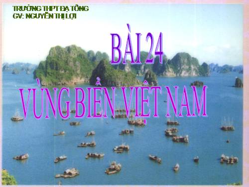 Bài 24. Vùng biển Việt Nam