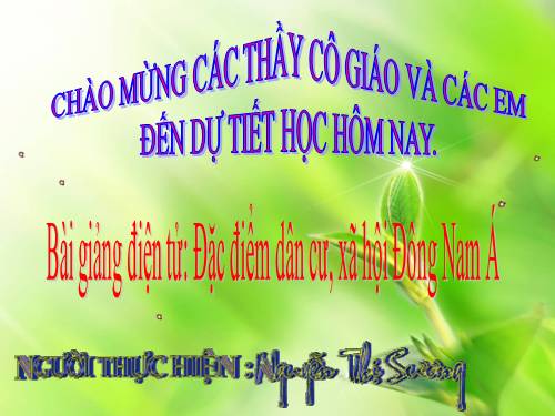 Bài 15. Đặc điểm dân cư, xã hội Đông Nam Á