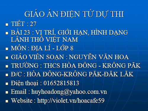 Bài 23. Vị trí, giới hạn, hình dạng lãnh thổ Việt Nam