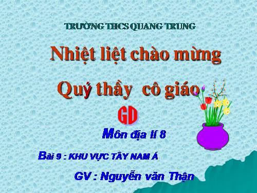 Bài 9. Khu vực Tây Nam Á