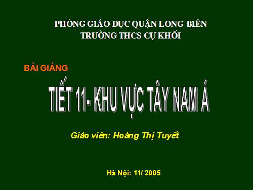 Bài 9. Khu vực Tây Nam Á