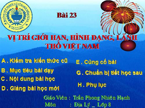 Bài 23. Vị trí, giới hạn, hình dạng lãnh thổ Việt Nam