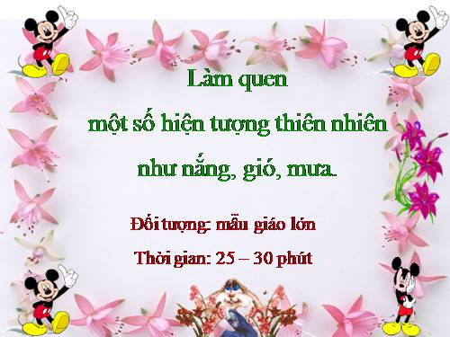 lam quen mot so hien tuong thien nhien