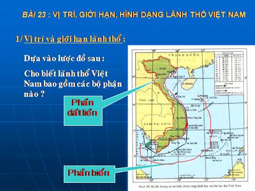 Bài 23. Vị trí, giới hạn, hình dạng lãnh thổ Việt Nam