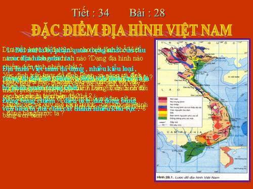 Bài 28. Đặc điểm địa hình Việt Nam