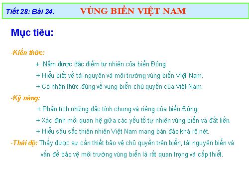 Bài 24. Vùng biển Việt Nam