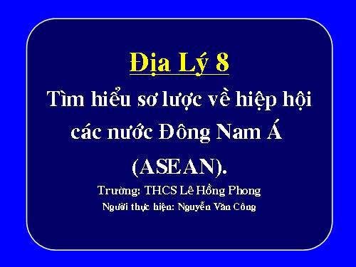 so luoc ve ASEAN