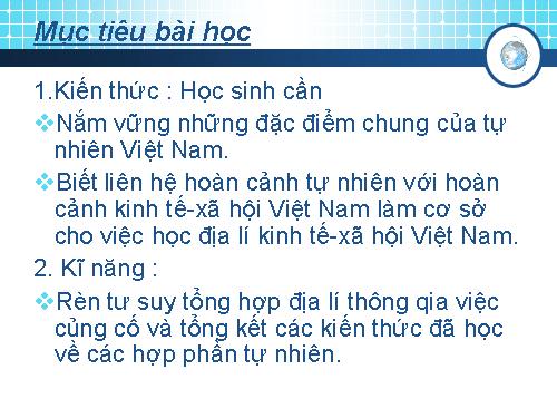 Bài 39. Đặc điểm chung của tự nhiên Việt Nam