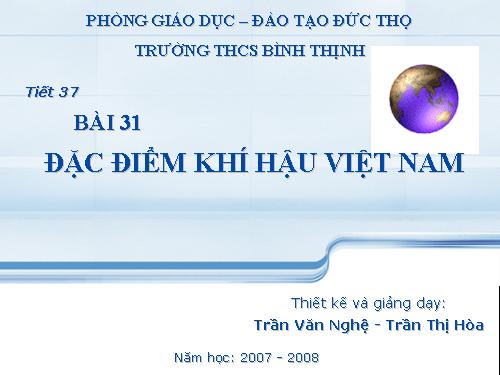 Bài 31. Đặc điểm khí hậu Việt Nam