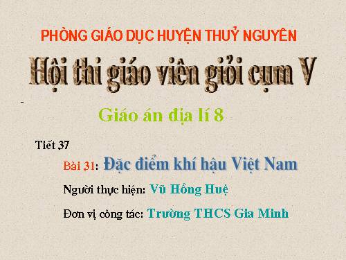 Bài 31. Đặc điểm khí hậu Việt Nam