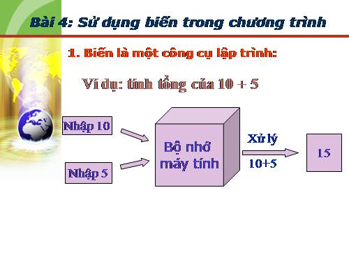 Bài 4. Sử dụng biến trong chương trình