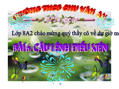 Bài 6. Câu lệnh điều kiện