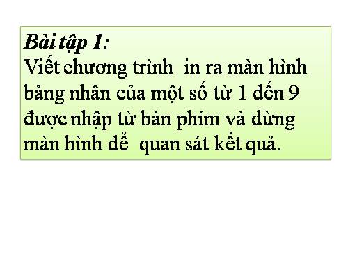 Bài thực hành 5. Sử dụng lệnh lặp For….Do