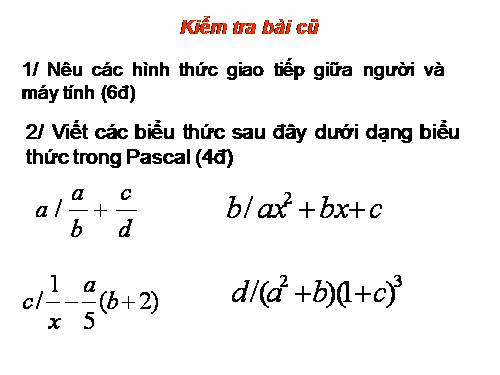 Bài thực hành 2. Viết chương trình để tính toán