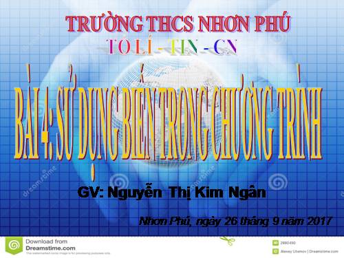 Bài 4. Sử dụng biến trong chương trình