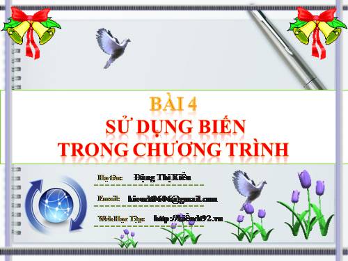 Bài 4. Sử dụng biến trong chương trình