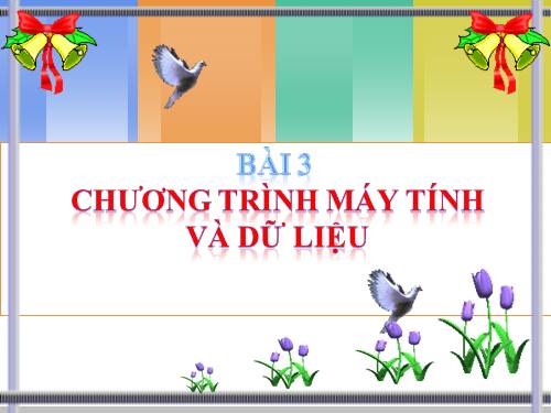 Bài 3. Chương trình máy tính và dữ liệu