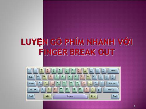 Luyện gõ bàn phím nhanh với Finger Break out