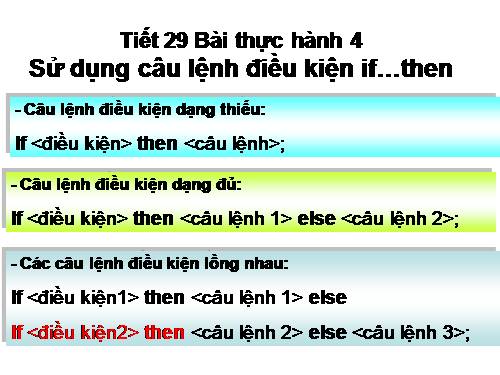 Bài thực hành 4. Sử dụng câu lệnh điều kiện If….Then