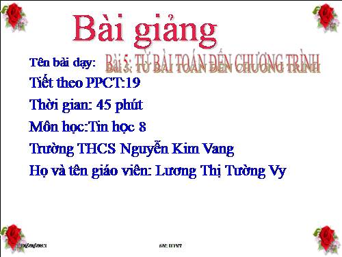 Bài 5. Từ bài toán đến chương trình