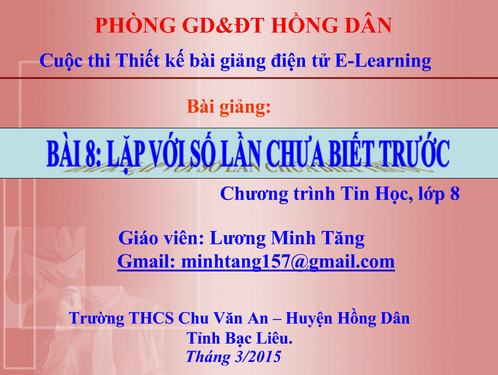 Bài 8. Lặp với số lần chưa biết trước