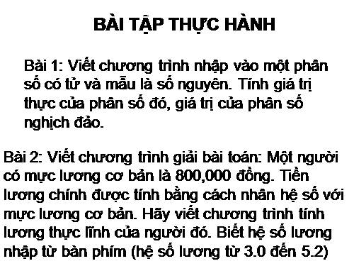 Bài thực hành 6. Sử dụng lệnh lặp While…..Do