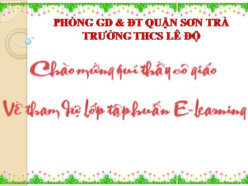 TẬP HUẤN ELEARNING