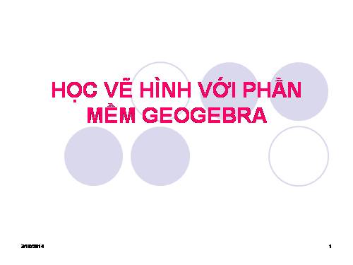 Học vẽ hình với phần mềm Geogebra