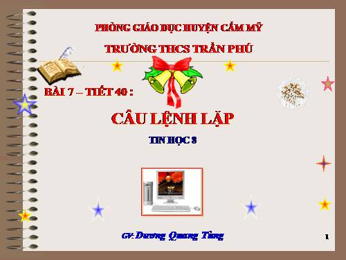 Bài 7. Câu lệnh lặp