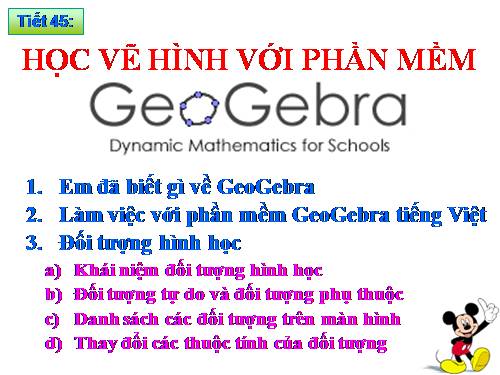 Học vẽ hình với phần mềm Geogebra