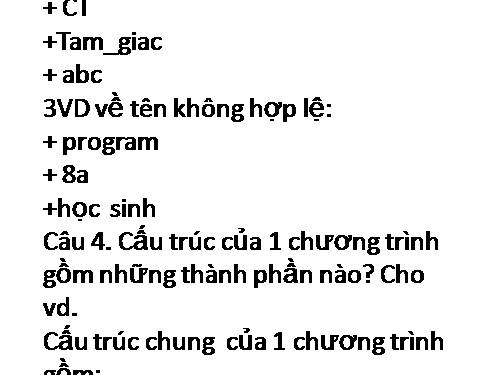 Đề cương ôn thi học kì 1 lớp 8