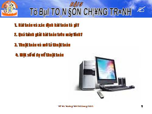 Bài 5. Từ bài toán đến chương trình