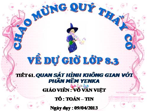 Quan sát hình không gian với phần mềm Yenka